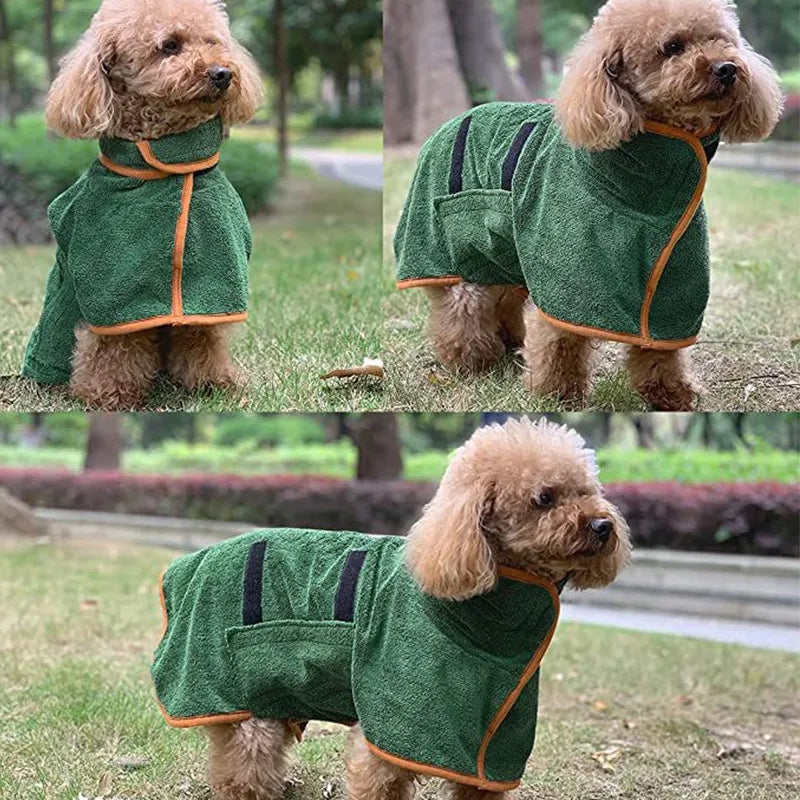Quick-Dry Microfiber Pet Robe