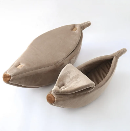 Banana Pet Bed – Cozy Cat Sleeping Bag & Small Dog Bed | Gifts for Pet Lovers