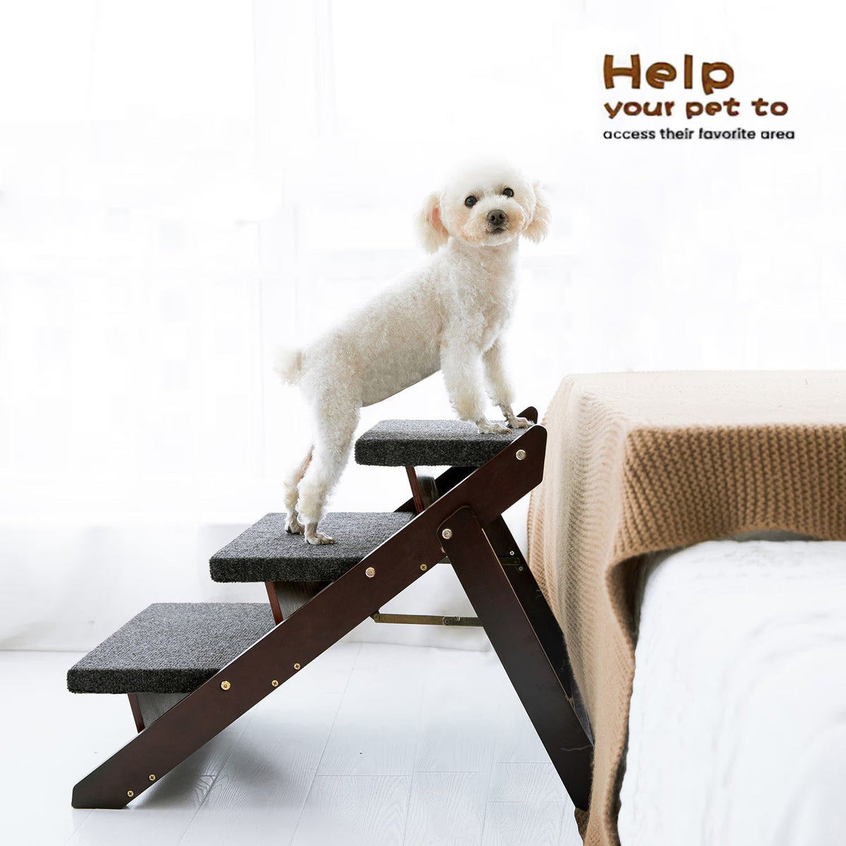 Portable Wood Pet Steps & Ramp