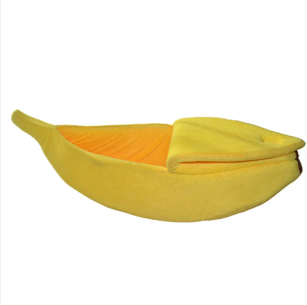 Banana Pet Bed – Cozy Cat Sleeping Bag &amp; Small Dog Bed | Gifts for Pet Lovers
