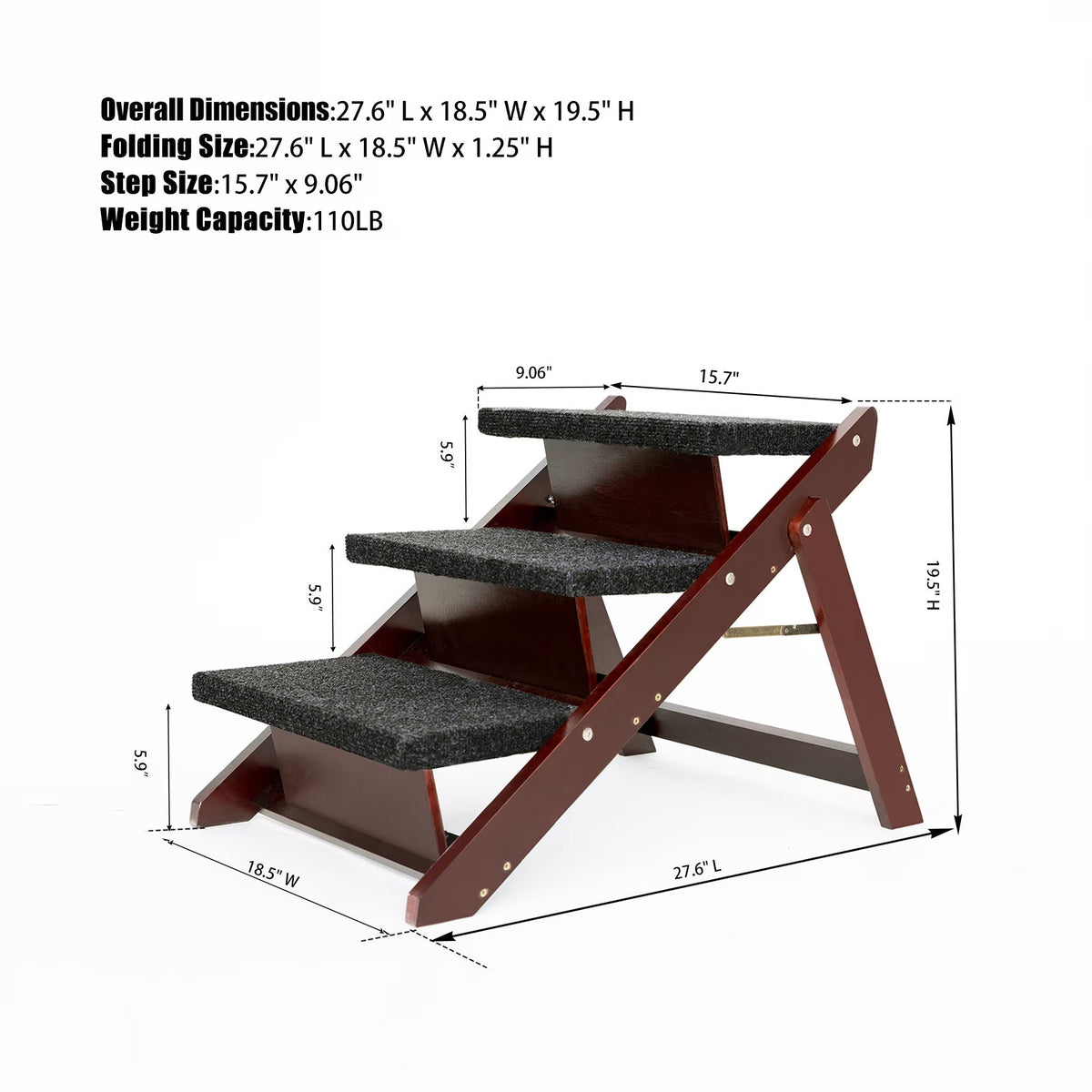 Portable Wood Pet Steps &amp; Ramp