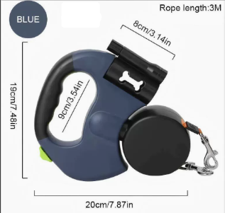 Dual Retractable Dog Leash – Reflective 360° Swivel for Two Dogs