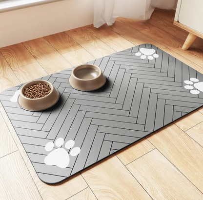 Quick-Dry Diatom Pet Feeding Mat – Waterproof &amp; Easy-Clean