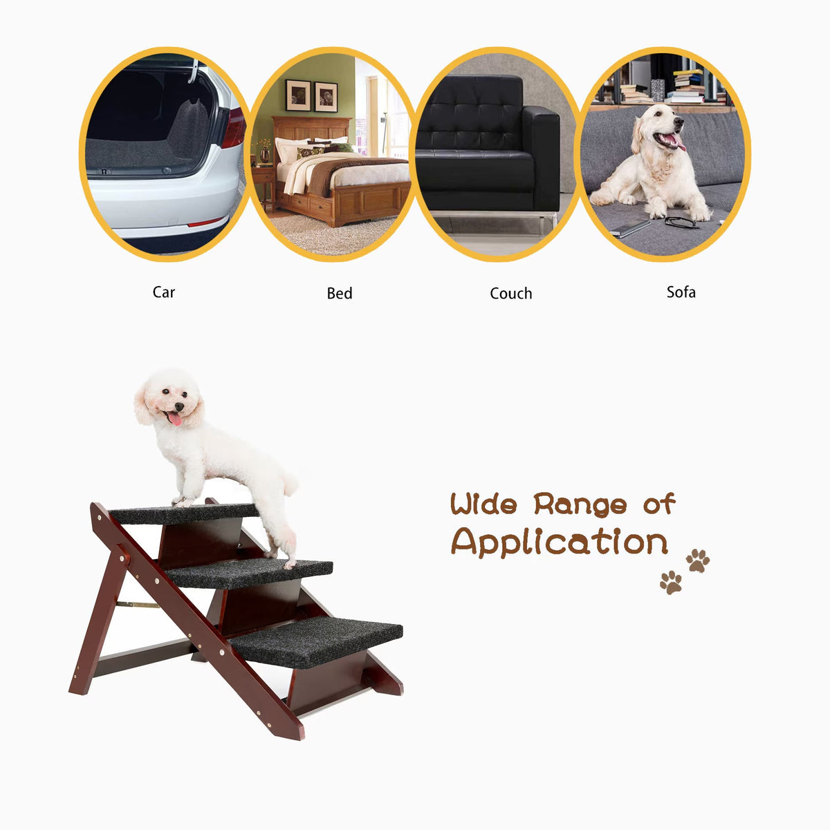 Portable Wood Pet Steps &amp; Ramp