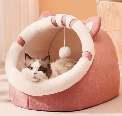 Cozy Cat Nest – Warm Enclosed Bed for Indoor Cats