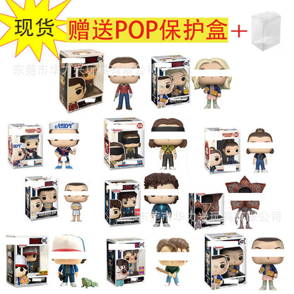 Funko Pop Stranger Things Dustin &amp; Steve Figures collection with various characters from the show.