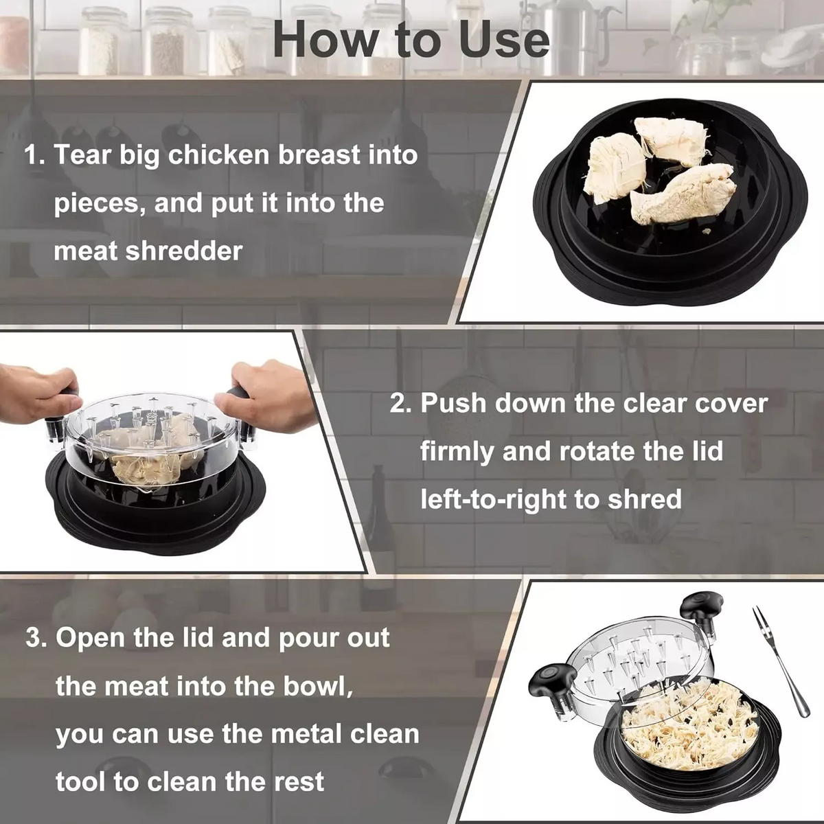 Easy Grip Chicken Shredder