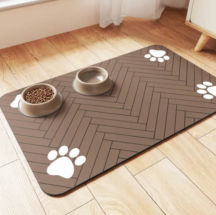 Quick-Dry Diatom Pet Feeding Mat – Waterproof &amp; Easy-Clean