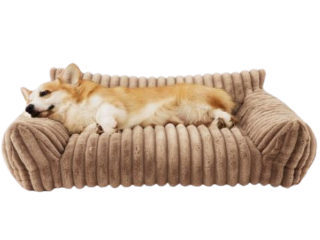 Orthopedic Dog Sofa Bed – Washable Fluffy Dog Couch for Senior &amp; Large Dogs