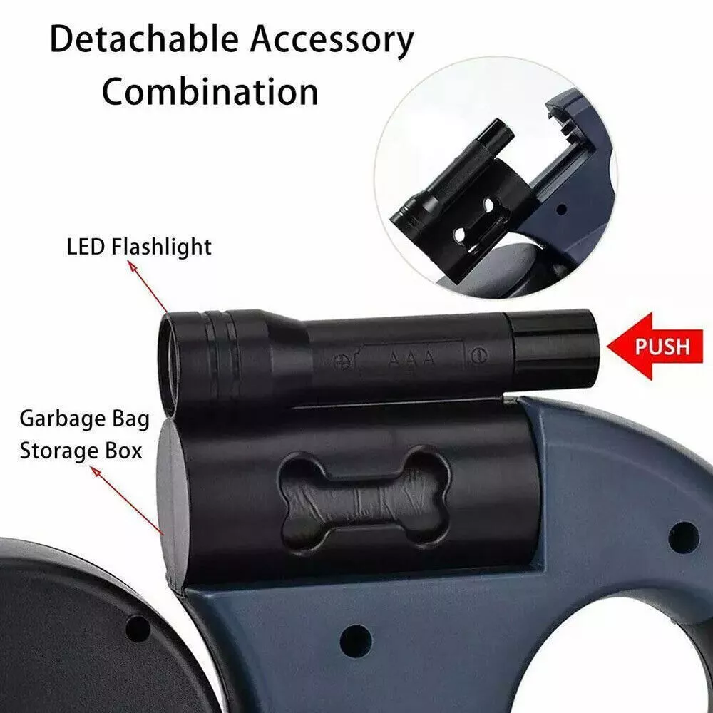 Dual Retractable Dog Walking Leash – Reflective 360° Swivel for Two Dogs