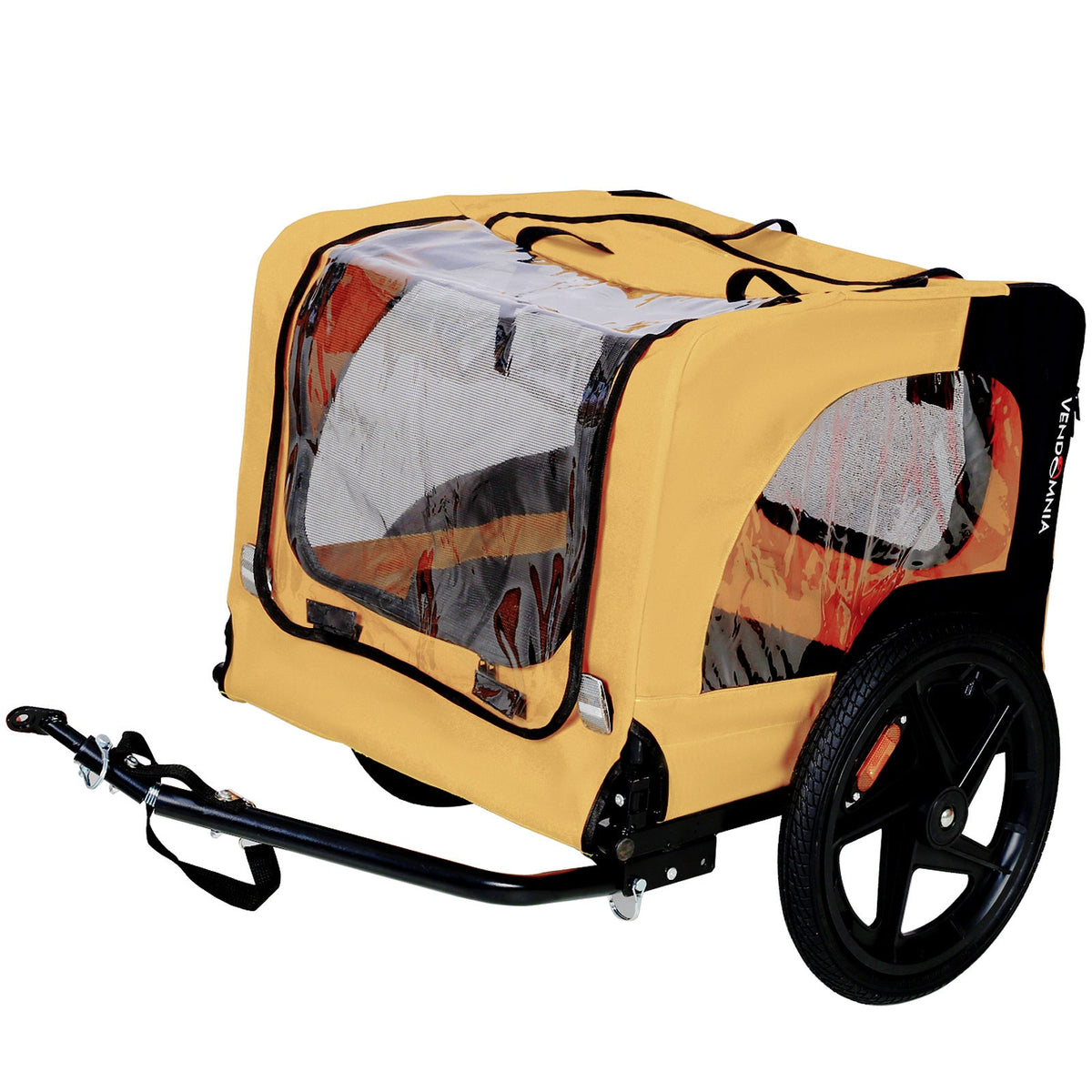 Yellow Foldable Pet Stroller and Bike Trailer