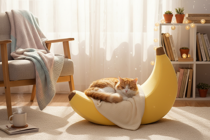 Banana Pet Bed Lifestyle