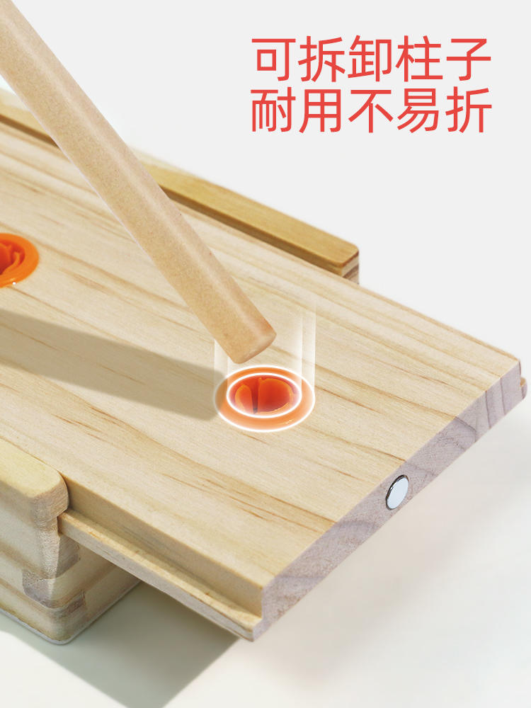 Large Wooden Tower of Hanoi - Educational Toy for Kids with easy-to-use pegs and durable design for young learners.
