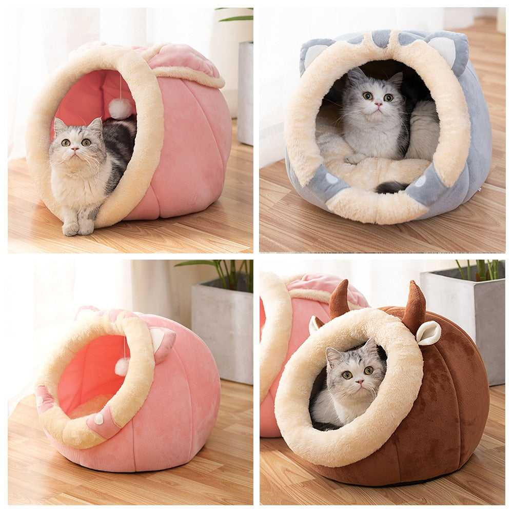 Cozy Cat Nest – Warm Enclosed Bed for Indoor Cats