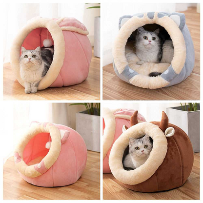 Cozy Cat Nest – Warm Enclosed Bed for Indoor Cats