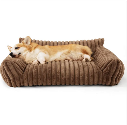 Orthopedic Dog Sofa Bed – Washable Fluffy Dog Couch for Senior &amp; Large Dogs