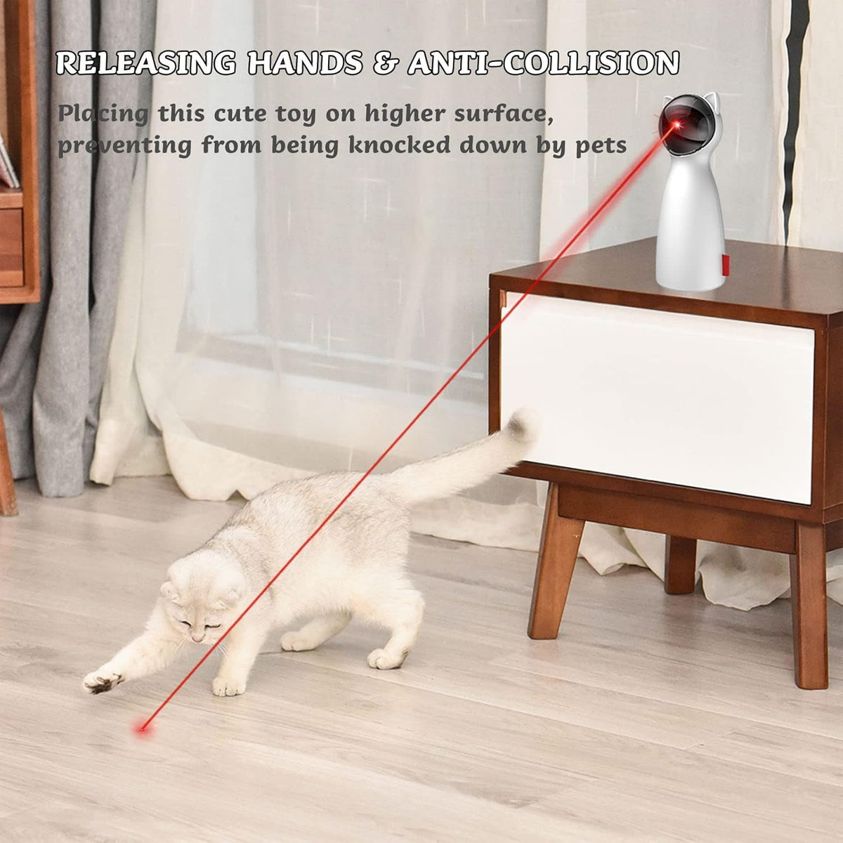 Automatic Laser Cat Toy – Interactive Rotating Laser for Indoor Cats | Cat Enrichment