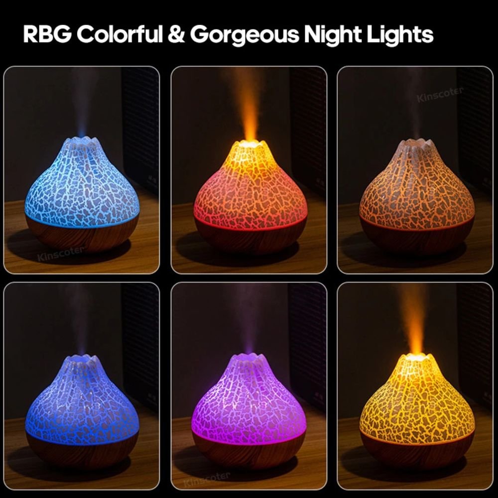 Volcano Black LED Essence Diffuser
