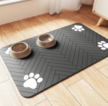 Quick-Dry Diatom Pet Feeding Mat – Waterproof &amp; Easy-Clean