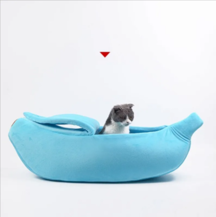 Banana Pet Bed – Cozy Cat Sleeping Bag &amp; Small Dog Bed | Gifts for Pet Lovers